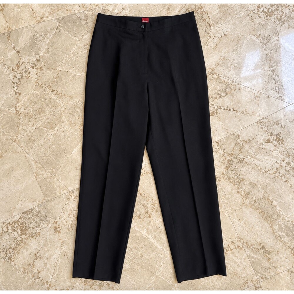 Olsen Europe Women’s 8 Black Wool Blend Straight Leg Dress Pants Trousers 32x29